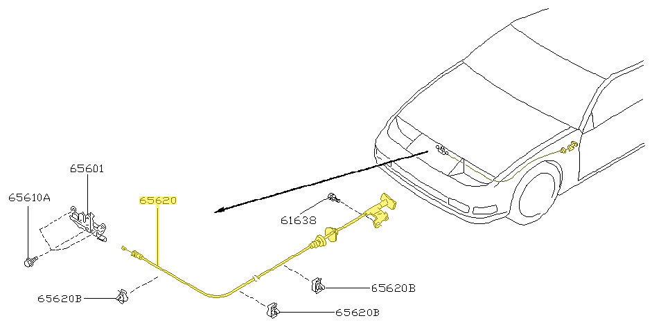 Motorsport Auto - The Z Store - Factory Hood Release Cable