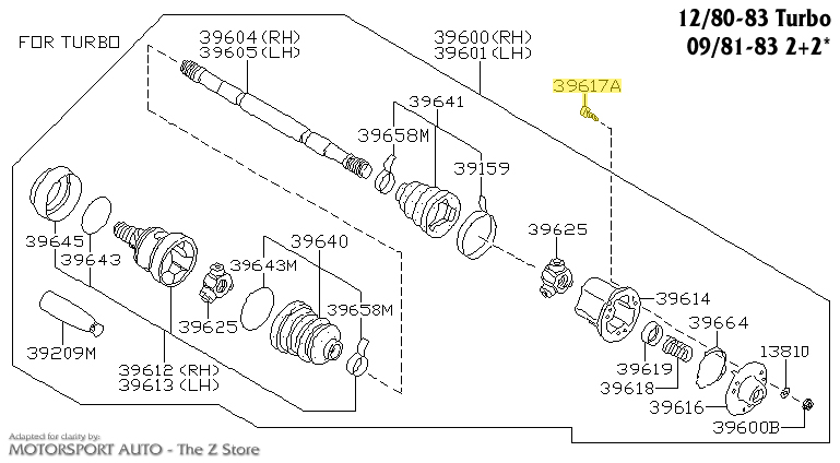 Motorsport Auto - The Z Store - Factory Driveline Nut, 8mm