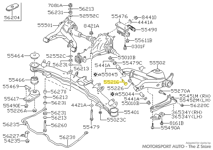 Rem ページ Motorsport Auto - The Z Store - Factory Rear Crossmember