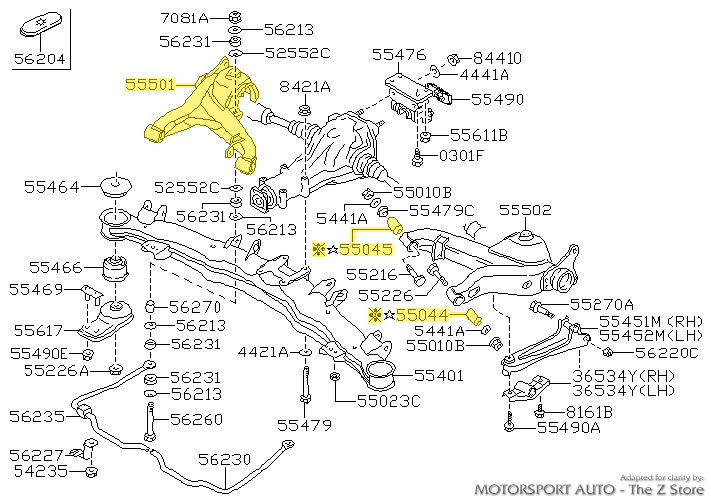 Motorsport Auto - The Z Store - Factory Lower Control Arm, Rear
