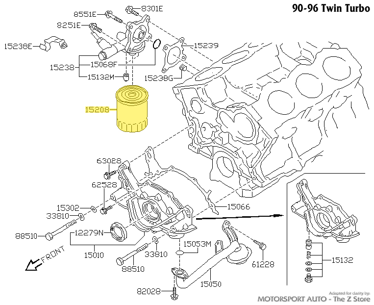 Motorsport Auto - The Z Store - Oil Filter, 84-96 300ZX (Z31; Z32)