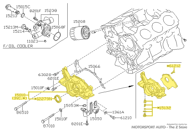 Motorsport Auto - The Z Store - Oil Pump, 84-89 300ZX Non-Turbo