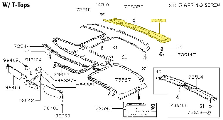 サンプル Motorsport Auto - The Z Store - Factory Overhead Roof Trim, Brown