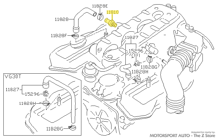 peitan様① Motorsport Auto - The Z Store - Factory PCV Hose, 84-89