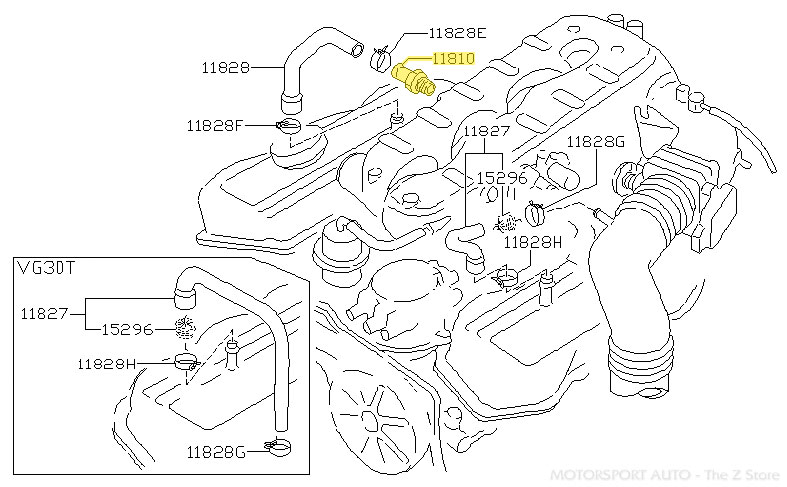 Motorsport Auto - The Z Store - PCV Valve, 84-89 300ZX (Z31) Turbo