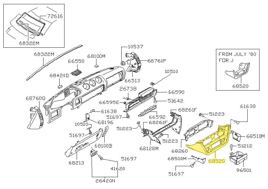 Motorsport Auto - The Z Store - Factory Radio Housing, Red, 79-80