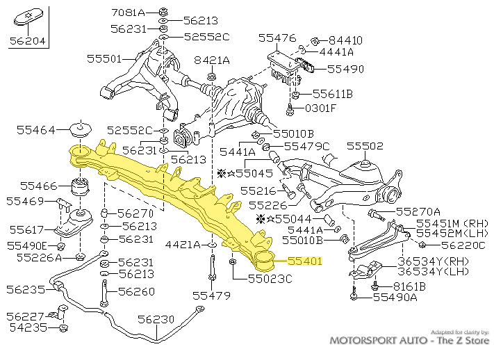 Motorsport Auto - The Z Store - Factory Rear Crossmember