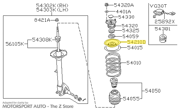 Motorsport Auto - The Z Store - Factory Front Spring Seat, 84-89