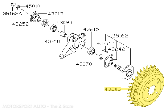 Motorsport Auto - The Z Store - Steel Rear Brake Drum, 70-78 240Z