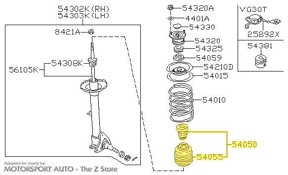 Motorsport Auto - The Z Store - KYB Shock Boot w/Rebound