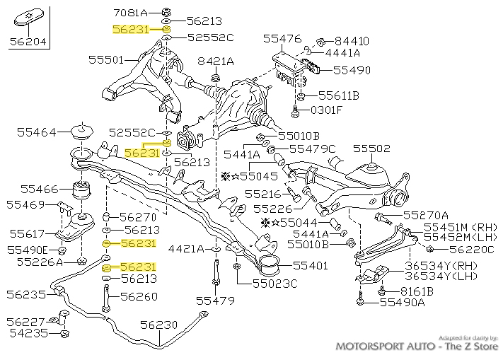 Motorsport Auto - The Z Store - Factory Rear Sway Bar End Link