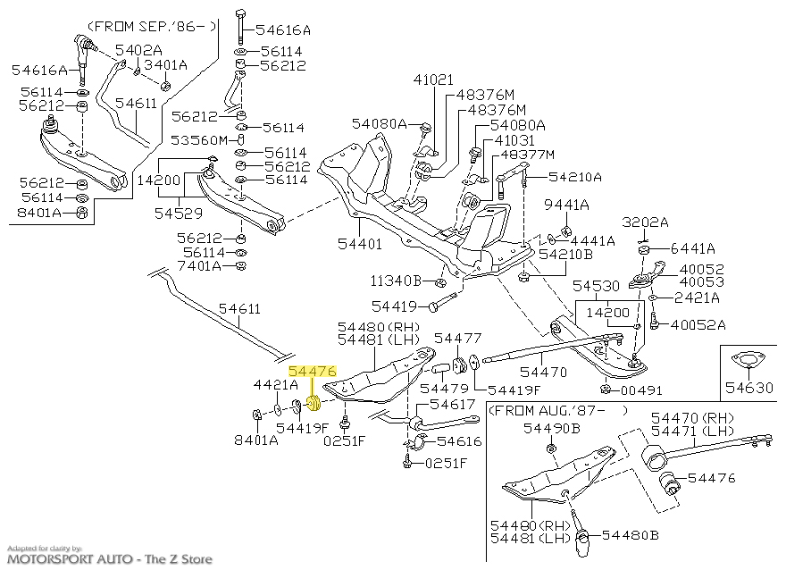 ぽん　0517 Motorsport Auto - The Z Store - Factory Tension Rod Bushing