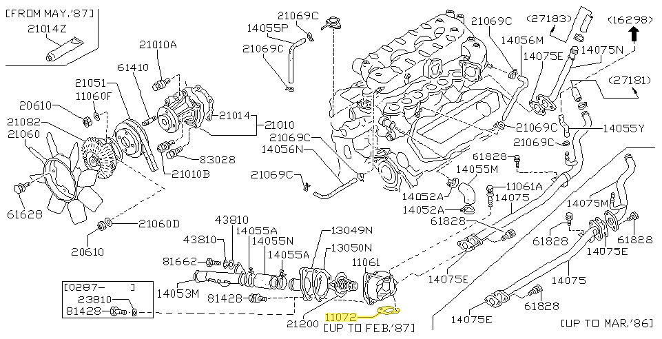 Motorsport Auto - The Z Store - Thermostat Housing Gasket, 84-1/87