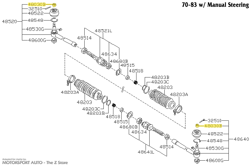 Motorsport Auto - The Z Store - Factory Outer Tie Rod End Boot, 70