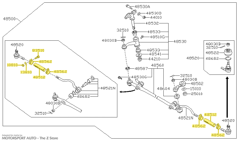 tie様 Motorsport Auto - The Z Store - Factory Outer Tie Rod, 79-81 280ZX