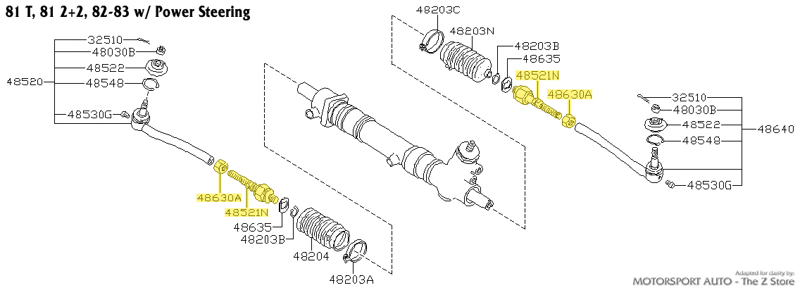 Motorsport Auto - The Z Store - Replacement Inner Tie Rod End, 81