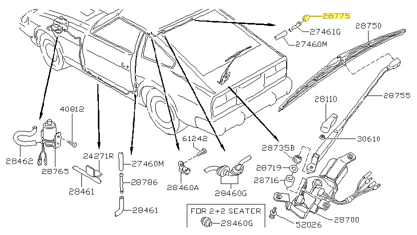 たわし Motorsport Auto - The Z Store - Factory Rear Washer Nozzle