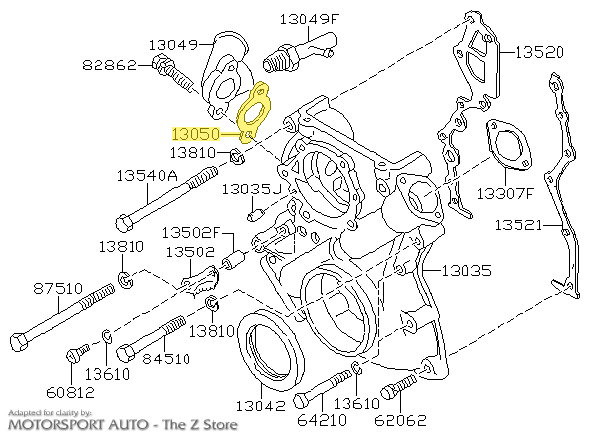 水ページ Motorsport Auto - The Z Store - Replacement Water Inlet Gasket, 70