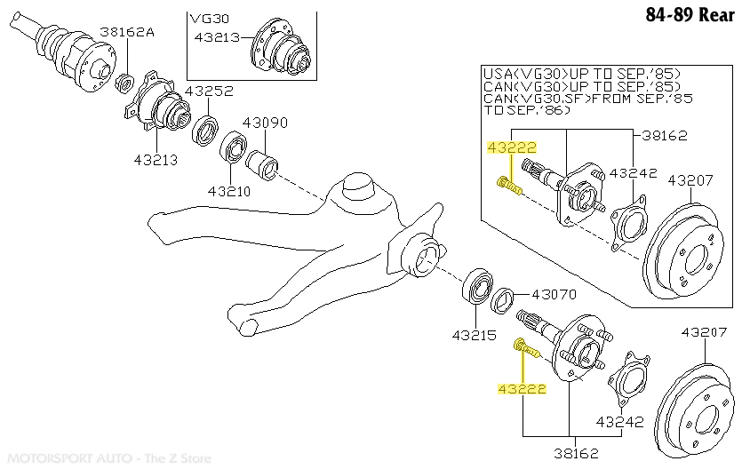 Motorsport Auto - The Z Store - Factory Wheel Lug Stud, 79