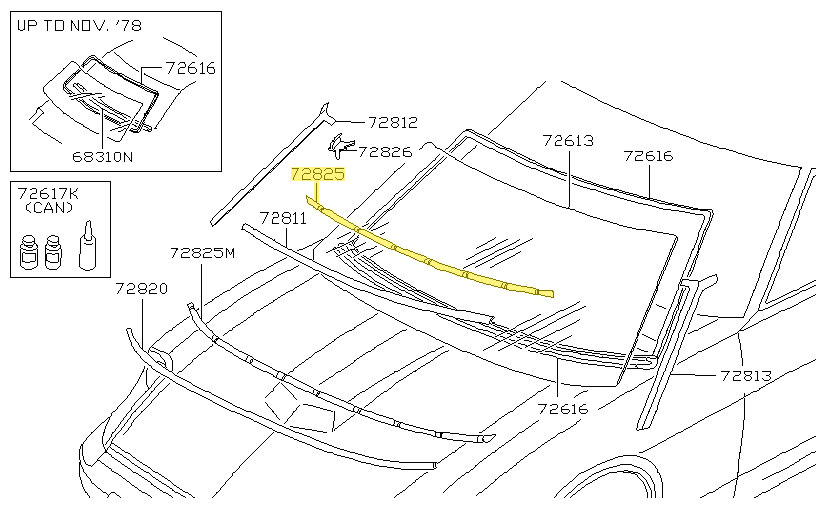 Motorsport Auto - The Z Store - Factory Windshield Molding