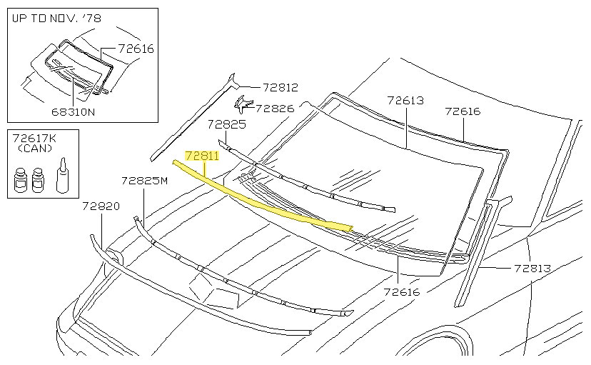 マロッちぇページ Motorsport Auto - The Z Store - Factory Windshield Trim, Upper