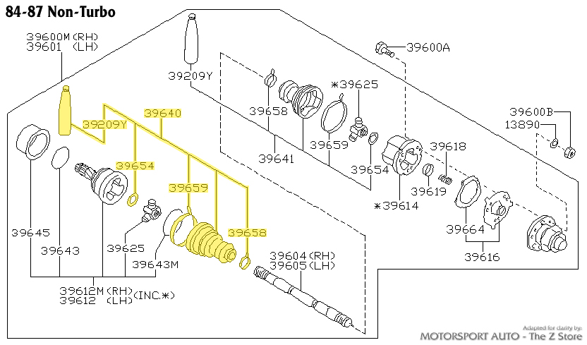 Motorsport Auto - The Z Store - NEW! Replacement CV Axle