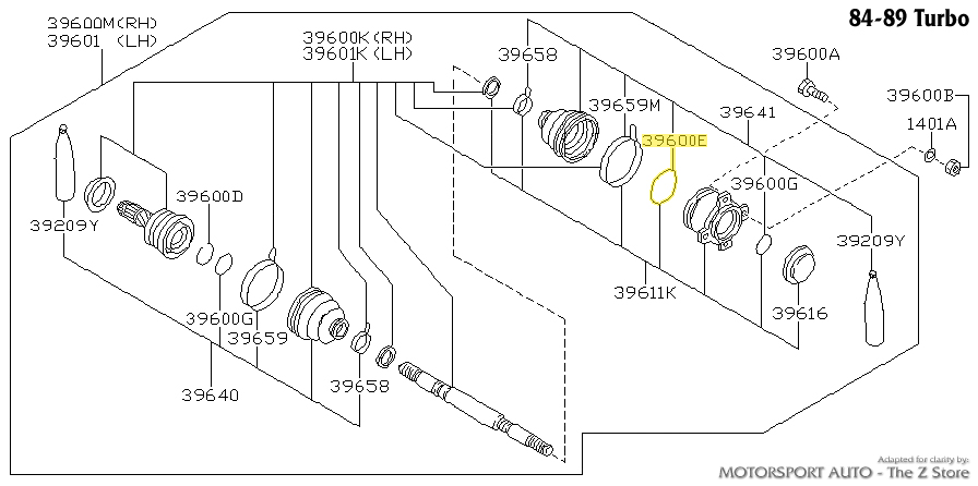 Motorsport Auto - The Z Store - Factory CV Axle Snap Ring, Large