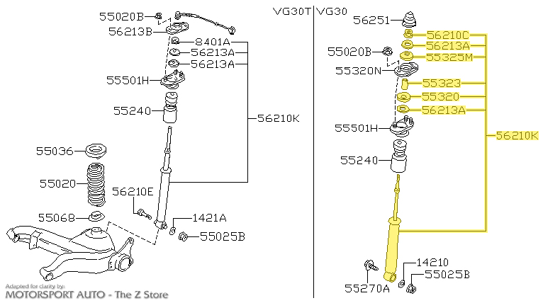 Motorsport Auto - The Z Store - Factory Non-Adjustable Shock