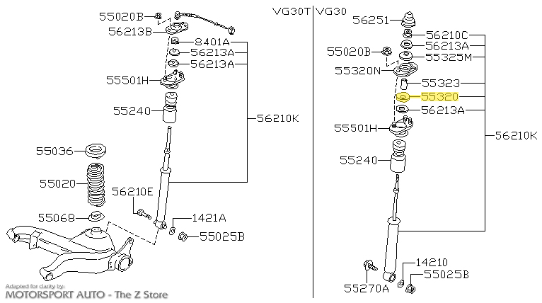 Motorsport Auto - The Z Store - Factory Non-Adjustable Shock