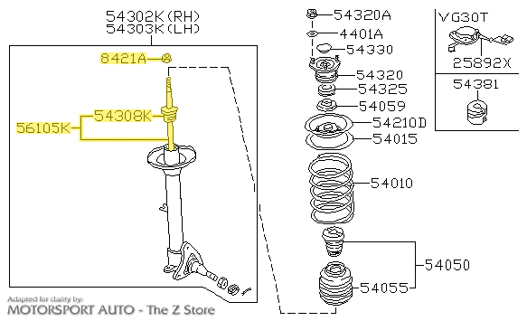 YR Motorsport Auto - The Z Store - Factory Adjustable Strut
