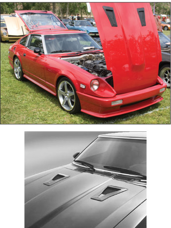 Custom Hood Ducts, 79-81 280ZX Non Turbo