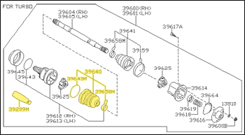 Factory CV Axle Boot Repair Kit, Inner, 81-83* 280ZX, 84-87 300ZX (Z31) Non-Turbo