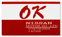 Reproduction Decal: "OK" Final Inspection, 70-81 240Z-260Z-280Z-280ZX