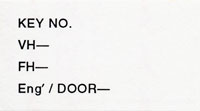 Reproduction Decal: Glove Box Door - Key Code, 70-78 240Z-260Z-280Z