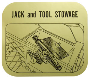 Reproduction Decal: Jack & Tool Stowage, 70-73 240Z