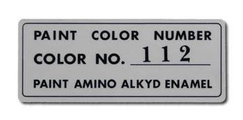 Reproduction Decal: Paint Code, 70-75* 240Z-260Z-280Z