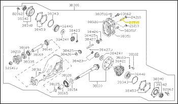 Factory Differential Cover Plate Stud, R180, 70-83 240Z-260Z-280Z-280ZX