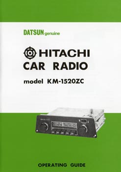 Reproduction AM/FM Radio Owners Manual, Late 71-73 240Z