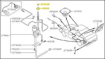 Factory* Antenna Hardware Kit, 79-83 280ZX 2+2