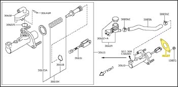 Factory Clutch Master Cylinder Mounting Gasket, 03-09 350Z