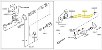 Factory Clutch Reservoir Hose, 03-09 350Z
