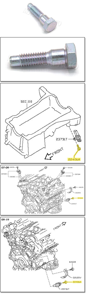 Factory Crankshaft Position Sensor Bolt, 05-20 350Z-370Z, 23-24 Nissan Z®