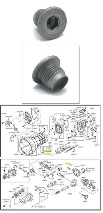 Factory Driveline Fill & Drain Plug, 03-20 350Z-370Z