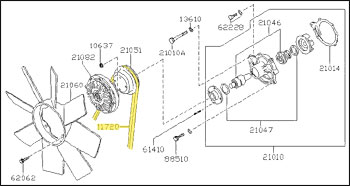 Factory Fan Belt, 73 240Z