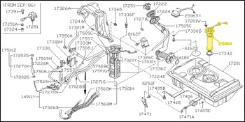 Factory Fuel Tank Sending Unit, Analog Dash, 84-89 300ZX