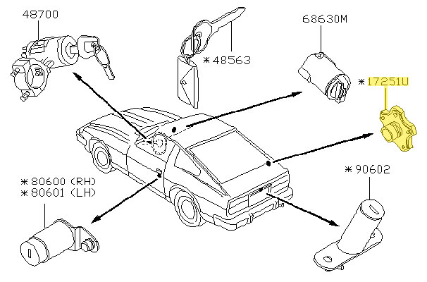 Motorsport Auto - The Z Store - Factory Locking Gas Cap, 79-83 280ZX