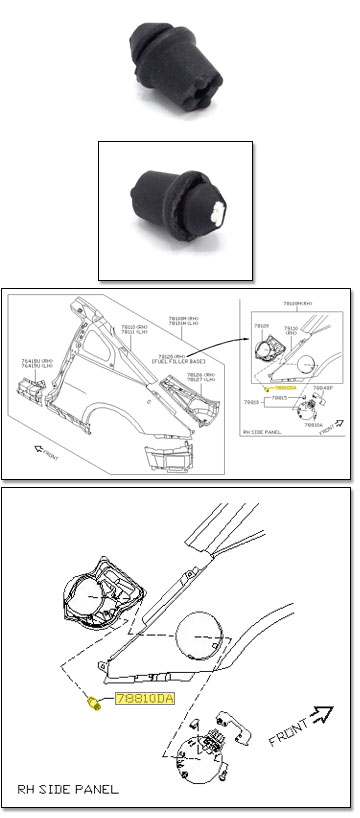 Factory Gas Door Bumper, 1/04-09 350Z