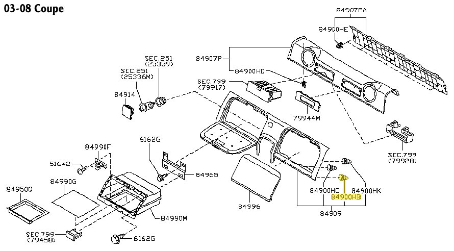 Motorsport Auto - The Z Store - Factory Interior Panel Clip