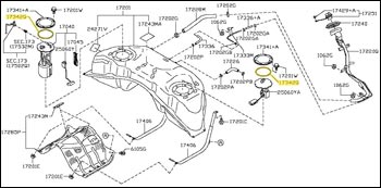 Factory O-Ring, Fuel Tank Sending Unit, 7/04-20 350Z-370Z, 23-24 Nissan Z®