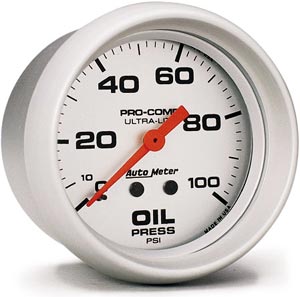 Auto Meter 100 PSI Oil Pressure Gauge